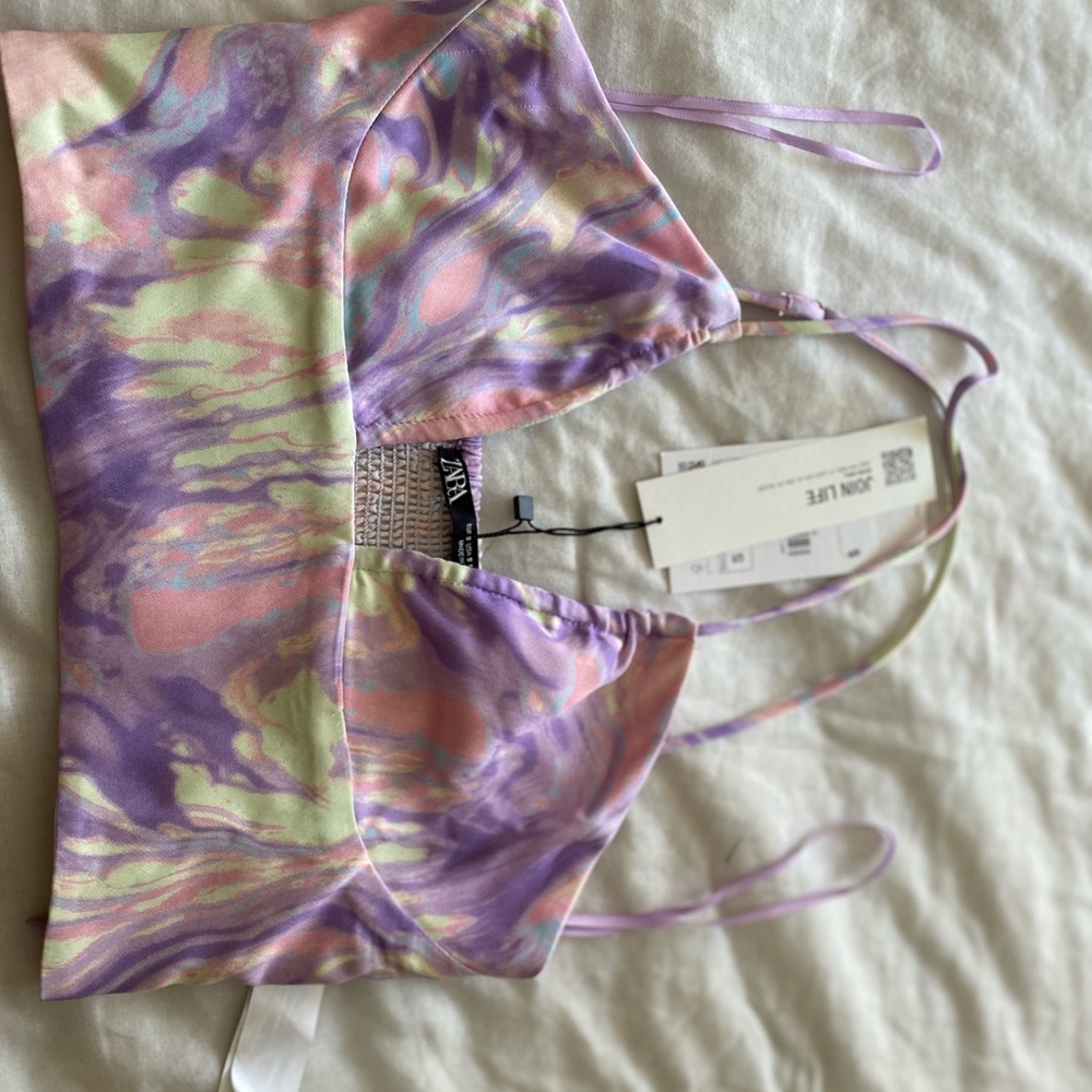 Zara marble crop top.